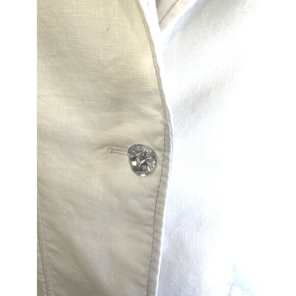 White House Black Market Size 6 Linen Blend Short Sleeve Blazer - Picture 6 of 14